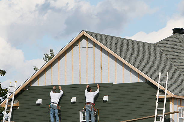 Professional Emergency Siding Repair technician working in Juliustown, NJ